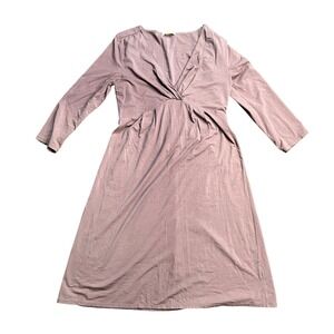 Y2K Garnet Hill Knit Dress Baby Doll‎ Casual Purple Size XS TAG